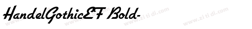 HandelGothicEF Bold字体转换
